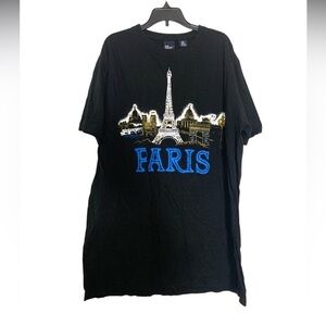 Vintage Paris Eiffel Tower Black Tee